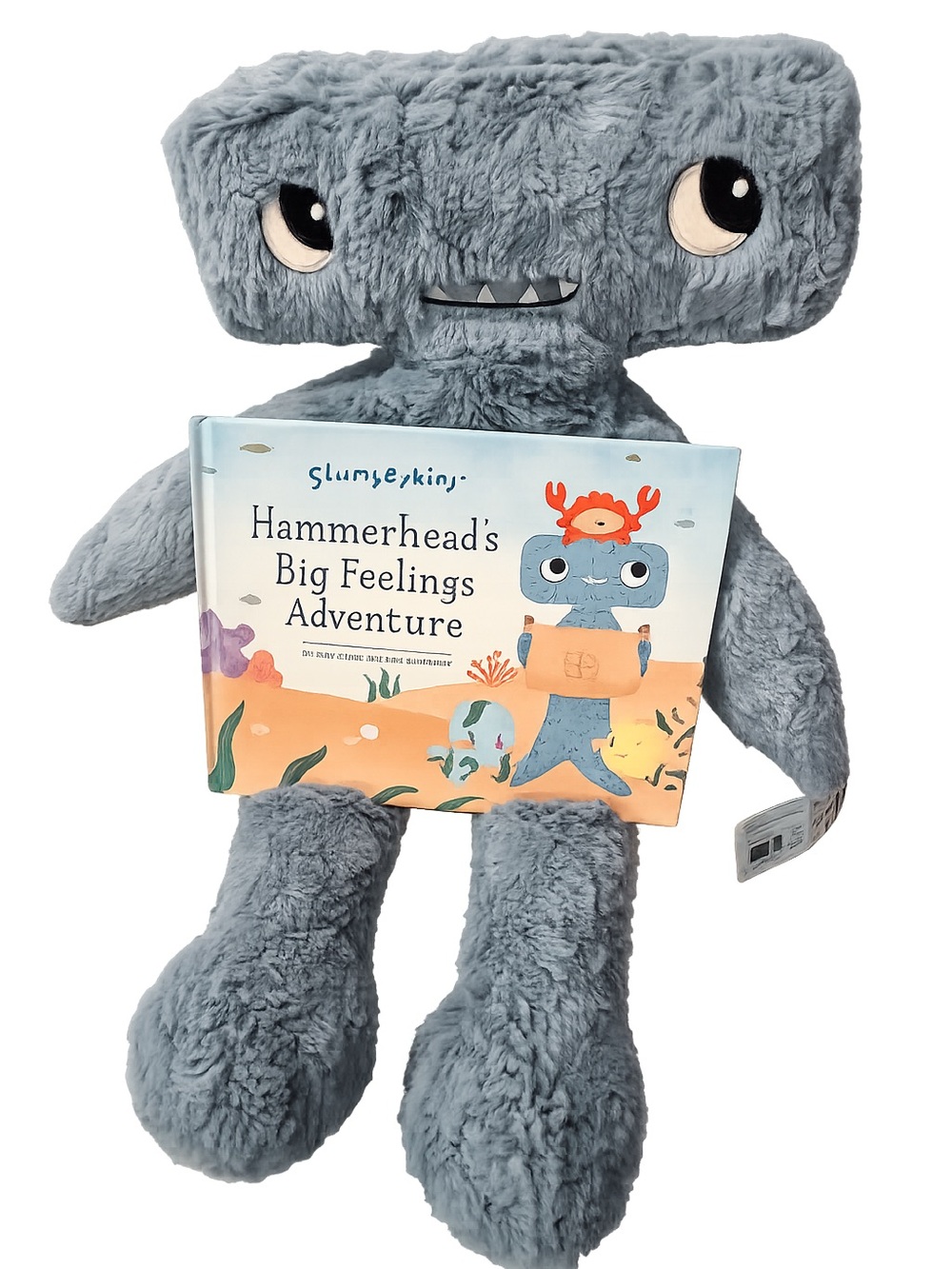 Hammerhead Plush Character Toy in Dusty Blue